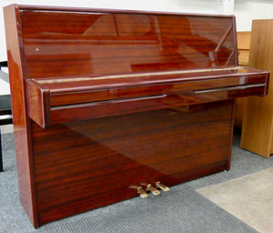 Hohner HP112 Upright Piano in high gloss mahogany finish