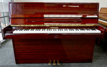 Load image into Gallery viewer, Hohner HP112 Upright Piano in high gloss mahogany finish