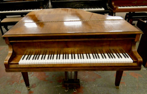 Challen Baby Grand Piano in Burl Walnut Cabinet