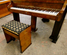 Load image into Gallery viewer, J. Strohmenger Baby Grand Piano With Half-Moon Lid in book matched burl walnut