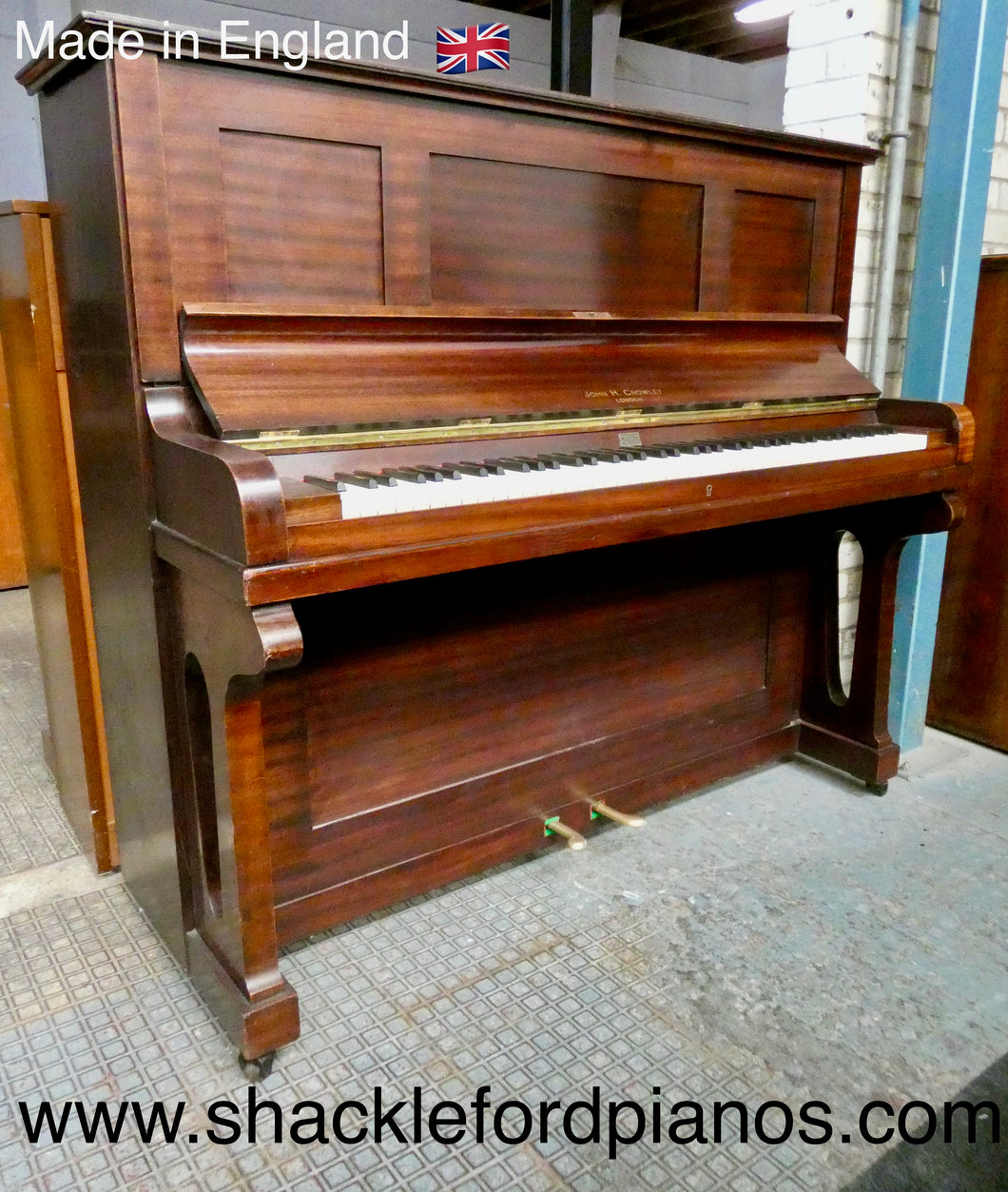 John H Crowley Upright Piano in Mahogany Cabinet