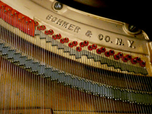 Sohmer grand piano in rich mahogany finish