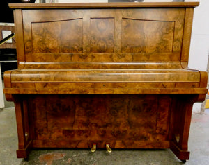 Hoelling & Spangenberg upright piano in beautiful burl walnut finish