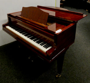 Blüthner Style 4 Baby Grand in flame mahogany gloss finish