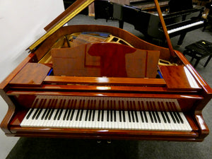 Blüthner Style 4 Baby Grand in flame mahogany gloss finish