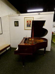 Blüthner Style 4 Baby Grand in flame mahogany gloss finish