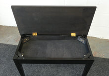 Load image into Gallery viewer, Modern Black Piano Stool with Storage