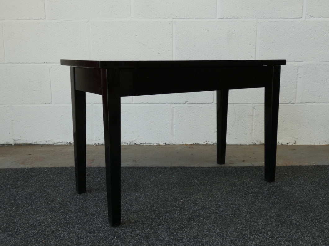 Modern Black Piano Stool with Storage
