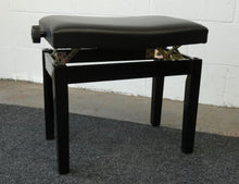 Load image into Gallery viewer, Modern Black Piano Stool with Height Adjustable Mechanism and Black Leather Top
