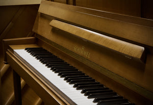 Schimmel 120J Centennial Upright Piano in German Walnut Cabinet