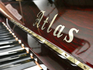 Atlas NA3D Upright Piano in Plum Mahogany Gloss With Grand Piano Style Lid