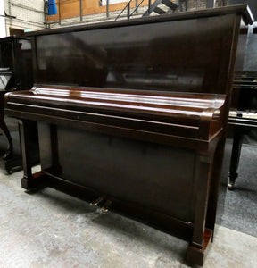 Blüthner Antique Model 1A Upright Piano in Flame Mahogany Cabinetry