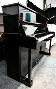 Blüthner Model A Upright Piano in Black High Gloss Finish