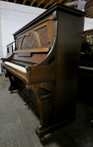 Ed. Seiler Antique Upright Piano in Mahogany With Practice Lever