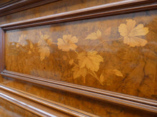 Load image into Gallery viewer, Ed Seiler Antique Upright Piano In Burr Walnut Cabinetry With Floral Inlay