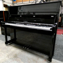 Load image into Gallery viewer, Feurich 122 Universal Upright Piano in Black High Gloss With Chrome Detailing