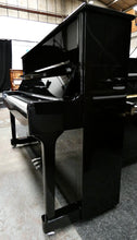 Load image into Gallery viewer, Feurich 122 Universal Upright Piano in Black High Gloss With Chrome Detailing
