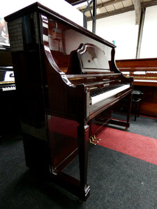 Heintzman Upright Piano in Plum Mahogany gloss Cabinet