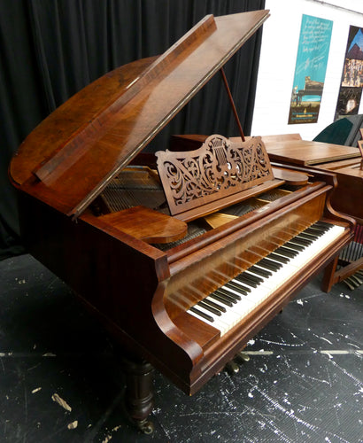 Julius Kreutzbach Antique Baby Grand Piano in Rosewood Cabinetry