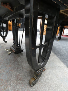 For Sale Unrestored - Knake Münster Baby Grand Piano With Half-Moon Lid in Ebonised Cabinet