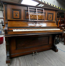 Load image into Gallery viewer, Knauss Antique Upright Piano in Rosewood with Inlay