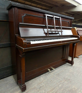 Monington & Weston Upright Piano in Mahogany Finish With Fold Down Music Desk