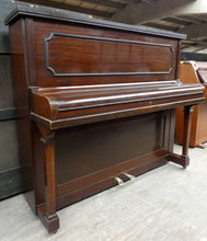 Load image into Gallery viewer, Monington &amp; Weston Upright Piano in Mahogany Finish With Fold Down Music Desk