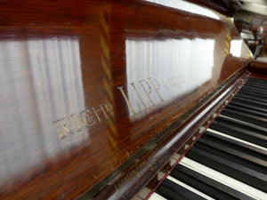 Richard Lipp & Sohn Upright Piano in Carved Rosewood Cabinetry