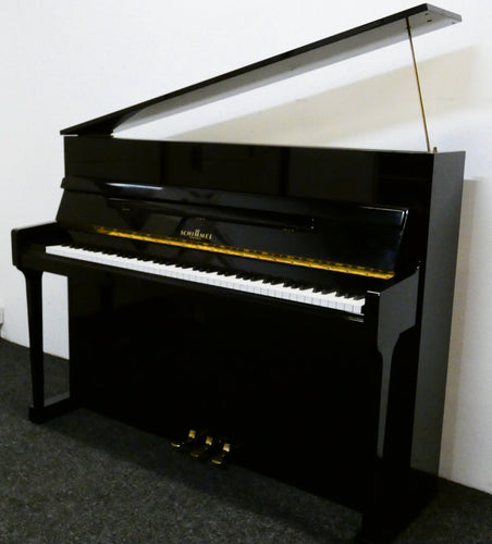 Schimmel 116 S Upright Piano in Black High Gloss finish