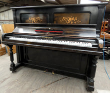 Load image into Gallery viewer, Steinway &amp; Sons Antique Upright Piano in Ebonised Finish With Floral Inlay