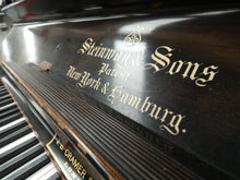 Load image into Gallery viewer, Steinway &amp; Sons Antique Upright Piano in Ebonised Finish With Floral Inlay