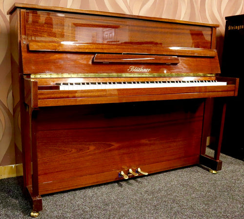  - SOLD - Blüthner Model C Upright piano in mahogany high gloss finish