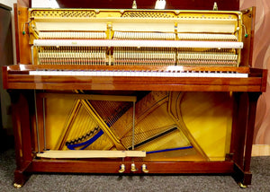  - SOLD - Blüthner Model C Upright piano in mahogany high gloss finish