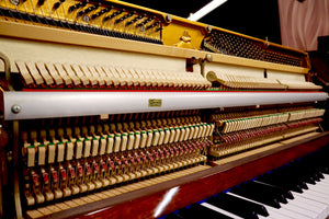  - SOLD - Blüthner Model C Upright piano in mahogany high gloss finish