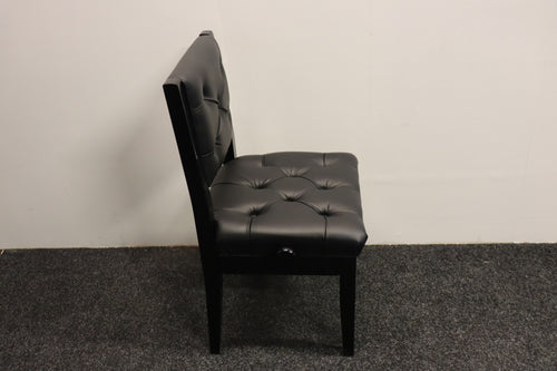 Height Adjustable Black Piano Chair