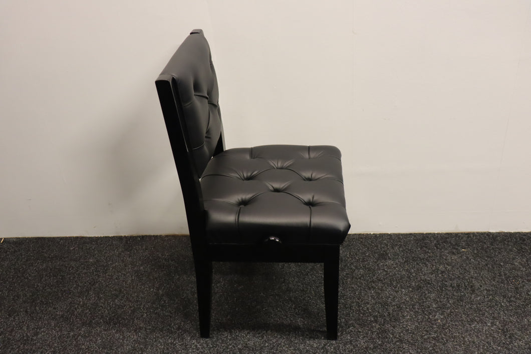 Height Adjustable Black Piano Chair