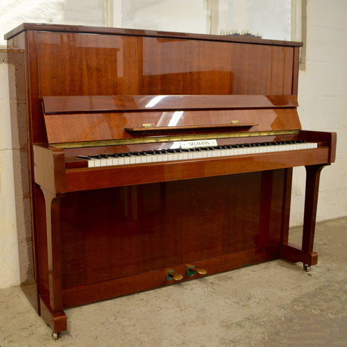 Neumann European Made upright piano in mahogany