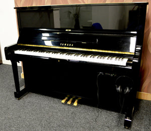  - SOLD - Yamaha U1 fitted with adsilent system in black high gloss finish