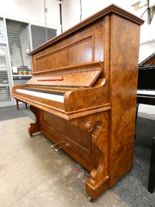 A.H. Francke Upright Piano in Burr Walnut Cabinetry