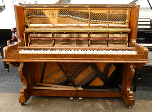 A.H. Francke Upright Piano in Burr Walnut Cabinetry