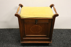 Small Antique Piano Stool With Storage