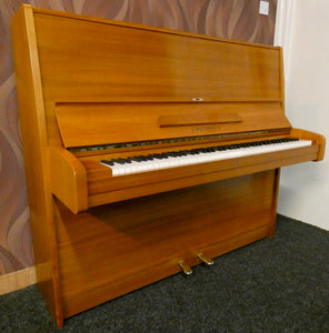 Bechstein Model 8 Upright Piano in Sycamore with Grand Piano Style Lid