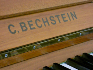 Bechstein Model 8 Upright Piano in Sycamore with Grand Piano Style Lid