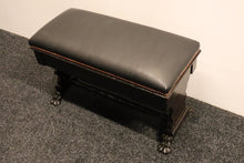 Load image into Gallery viewer, Black Solid Maple Antique Piano Stool With Storage