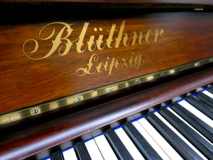 Blüthner 3A Upright Piano in Rosewood Cabinetry With Fold Down Music Desk
