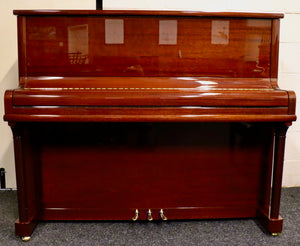  - SOLD - Blüthner Model A Upright piano in mahogany high gloss finish
