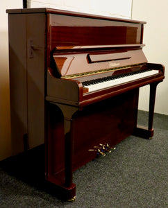  - SOLD - Blüthner Model A Upright piano in mahogany high gloss finish