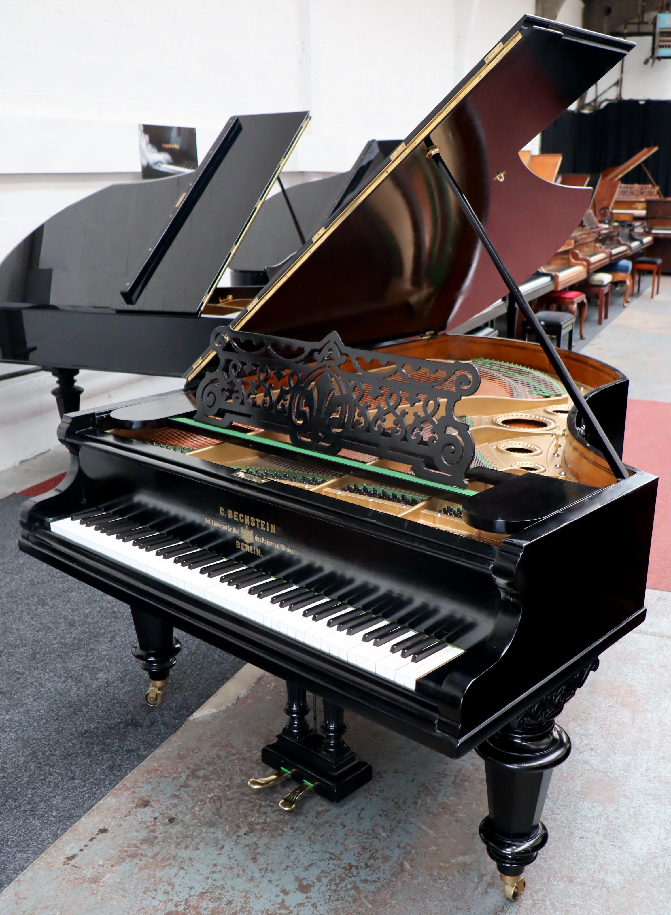 Bechstein Model V Grand Piano in Ebony Finish Shackleford Pianos
