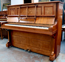 Load image into Gallery viewer,  - SOLD - Bechstein 9 Rosewood Upright Piano in Rosewood Cabinet with Floral Inlay