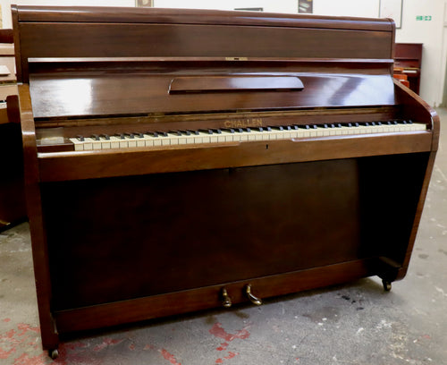 Challen Art Deco Upright Piano in mahogany